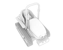 Mini Crawler isoliert auf Hintergrund. 3d Rendern - - Illustration png