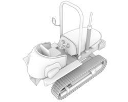 Mini crawler isolated on background. 3d rendering - illustration png