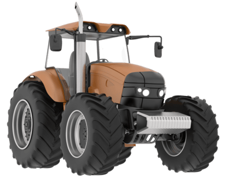 groß Landwirtschaft Fahrzeug isoliert auf Hintergrund. 3d Rendern - - Illustration png