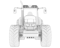 Big farming vehicle isolated on background. 3d rendering - illustration png