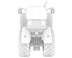 Big farming vehicle isolated on background. 3d rendering - illustration png