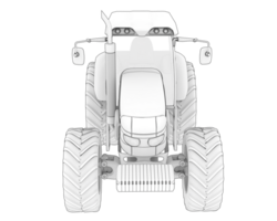 Big farming vehicle isolated on background. 3d rendering - illustration png