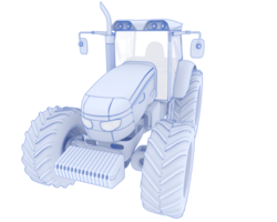 Big farming vehicle isolated on background. 3d rendering - illustration png