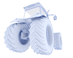 Big farming vehicle isolated on background. 3d rendering - illustration png