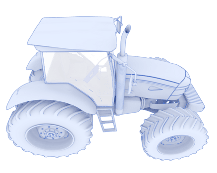 groß Landwirtschaft Fahrzeug isoliert auf Hintergrund. 3d Rendern - - Illustration png