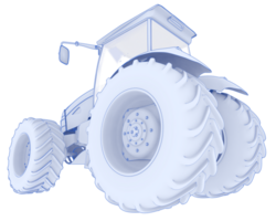 Big farming vehicle isolated on background. 3d rendering - illustration png