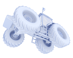 Big farming vehicle isolated on background. 3d rendering - illustration png