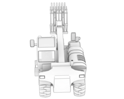 Forest machine isolated on background. 3d rendering - illustration png