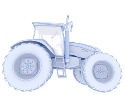 Big farming vehicle isolated on background. 3d rendering - illustration png