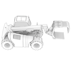 Forest machine isolated on background. 3d rendering - illustration png