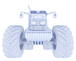 Big farming vehicle isolated on background. 3d rendering - illustration png