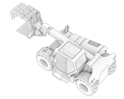 Forest machine isolated on background. 3d rendering - illustration png