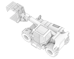 skog maskin isolerat på bakgrund. 3d tolkning - illustration png