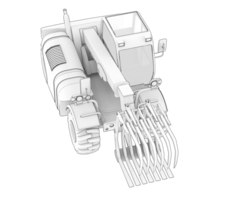 Forest machine isolated on background. 3d rendering - illustration png