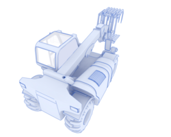 Forest machine isolated on background. 3d rendering - illustration png