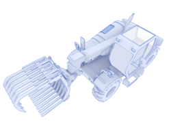 Forest machine isolated on background. 3d rendering - illustration png