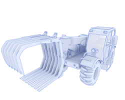 Forest machine isolated on background. 3d rendering - illustration png