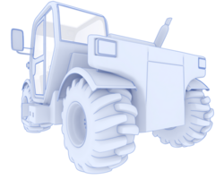 Forest machine isolated on background. 3d rendering - illustration png