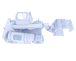 Forest machine isolated on background. 3d rendering - illustration png