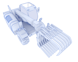 Forest machine isolated on background. 3d rendering - illustration png