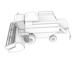 moissonneuse isolé sur Contexte. 3d le rendu - illustration png