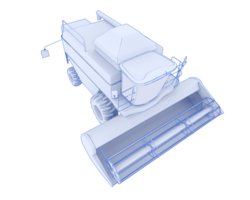 Harvester isolated on background. 3d rendering - illustration png