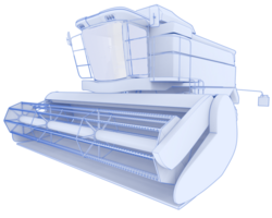 Harvester isolated on background. 3d rendering - illustration png