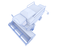 Harvester isolated on background. 3d rendering - illustration png