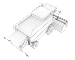 mietitore isolato su sfondo. 3d interpretazione - illustrazione png