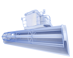 moissonneuse isolé sur Contexte. 3d le rendu - illustration png