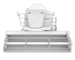 Harvester isolated on background. 3d rendering - illustration png
