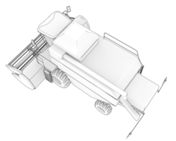 oogstmachine geïsoleerd Aan achtergrond. 3d renderen - illustratie png