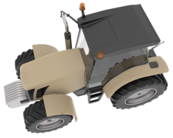 Big tractor isolated on background. 3d rendering - illustration png