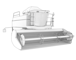 oogstmachine geïsoleerd Aan achtergrond. 3d renderen - illustratie png