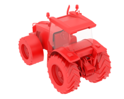 Big tractor isolated on background. 3d rendering - illustration png