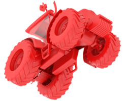 Big tractor isolated on background. 3d rendering - illustration png