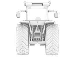 Big tractor isolated on background. 3d rendering - illustration png