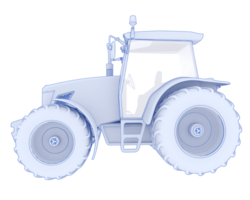 Big tractor isolated on background. 3d rendering - illustration png