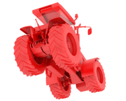 Big tractor isolated on background. 3d rendering - illustration png
