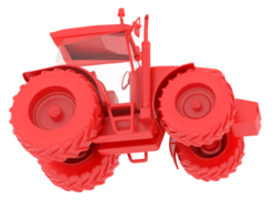 Big tractor isolated on background. 3d rendering - illustration png