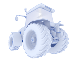 Big tractor isolated on background. 3d rendering - illustration png