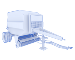 agrícola remolque aislado en antecedentes. 3d representación - ilustración png