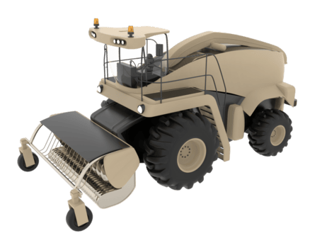 colheitadeira isolado em fundo. 3d Renderização - ilustração png