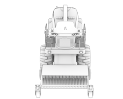 oogstmachine geïsoleerd Aan achtergrond. 3d renderen - illustratie png