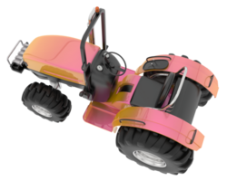 Large tractor isolated on background. 3d rendering - illustration png