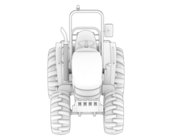 Large tractor isolated on background. 3d rendering - illustration png