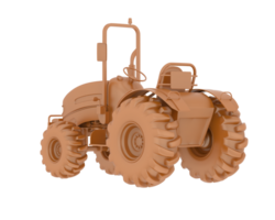 Large tractor isolated on background. 3d rendering - illustration png