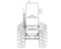 stor traktor isolerat på bakgrund. 3d tolkning - illustration png