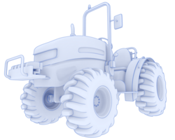 Large tractor isolated on background. 3d rendering - illustration png