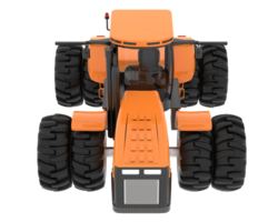 Large tractor isolated on background. 3d rendering - illustration png